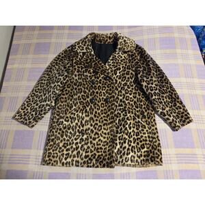 VTG 1960s Kilimanjaro Sidney Blumenthal Faux Leopard Fur Coat Style Rare 70s
